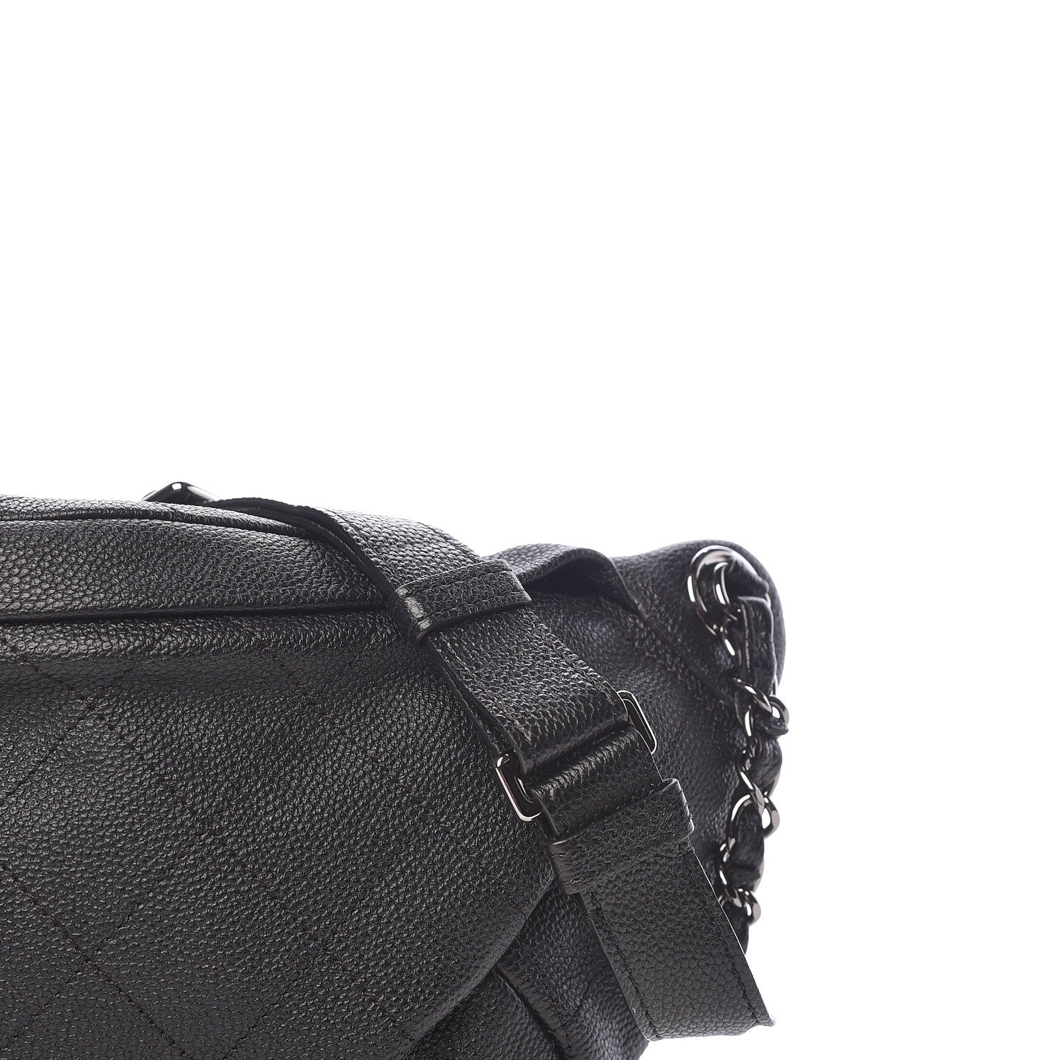Chanel Caviar Stitched Banane Waist Bag Fanny Pack Black 11 of 13