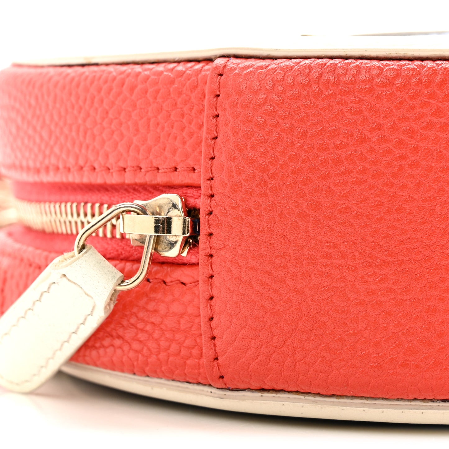 Caviar Quilted Round Filigree Crossbody Blue White Red