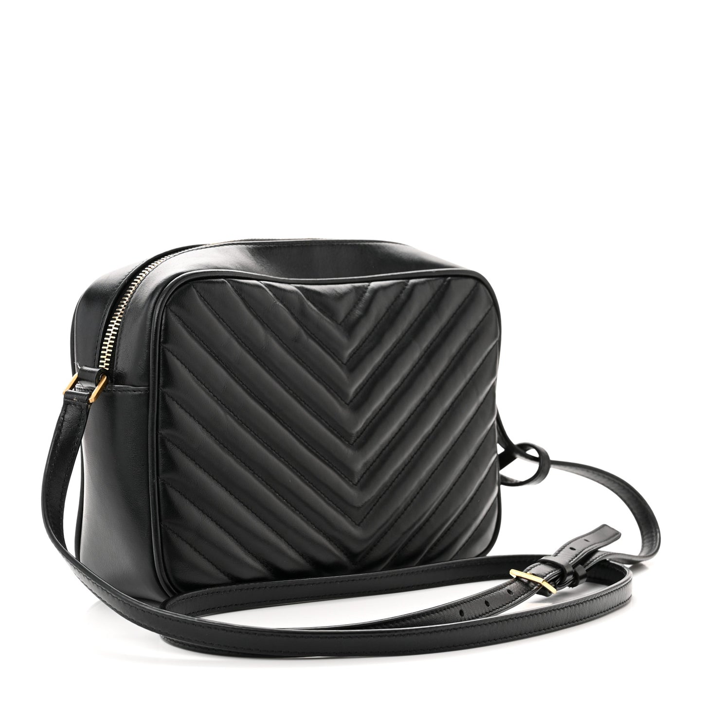 Calfskin Matelasse Monogram Lou Camera Bag Black