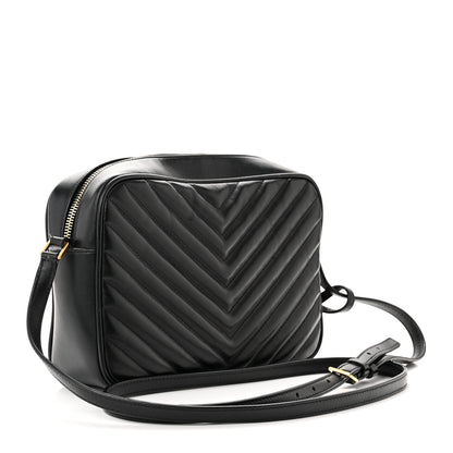 Saint Laurent Calfskin Matelasse Monogram Lou Camera Bag Black 3 of 13