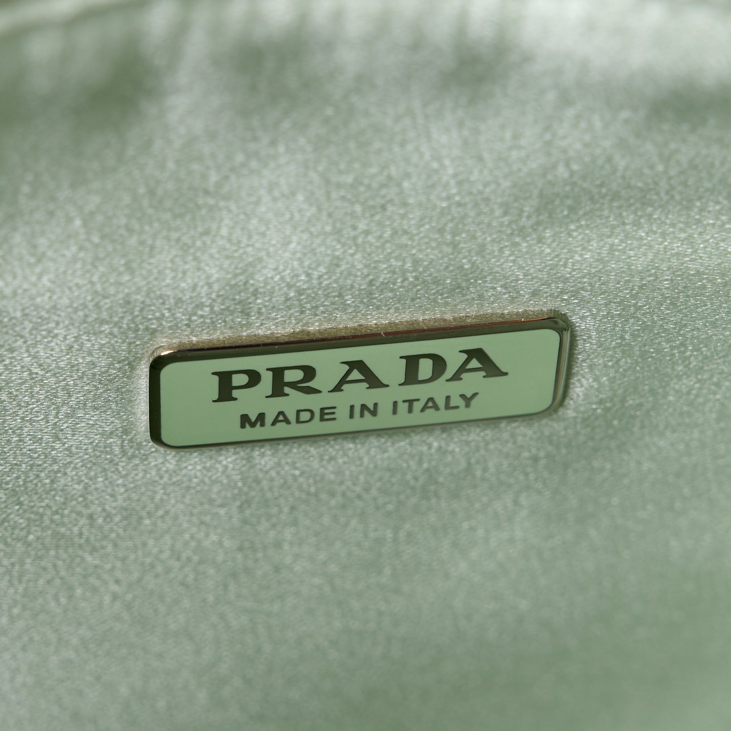 Satin Crystal Mini Re-Edition 2000 Bag Acqua