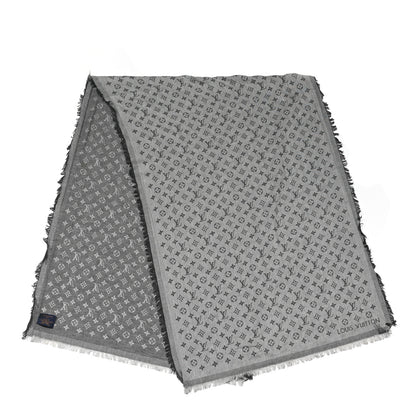 Louis Vuitton Cotton Monogram Denim Shawl Black 2 of 6