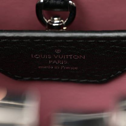 Louis Vuitton LOUIS VUITTON Taurillon Flowers Capucines PM Black 6 of 9