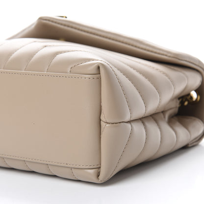 Saint Laurent Calfskin Y Quilted Monogram Small Loulou Chain Satchel Dark Beige 7 of 11