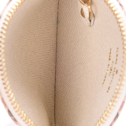 Louis Vuitton Mini Lin Croisette Round Coin Purse Rouge 5 of 8