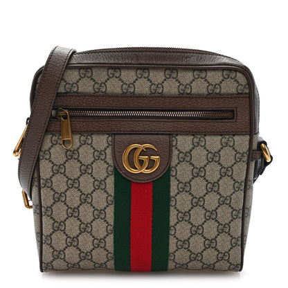 Gucci GG Supreme Monogram Web Small Ophidia Messenger Bag Brown 1 of 10