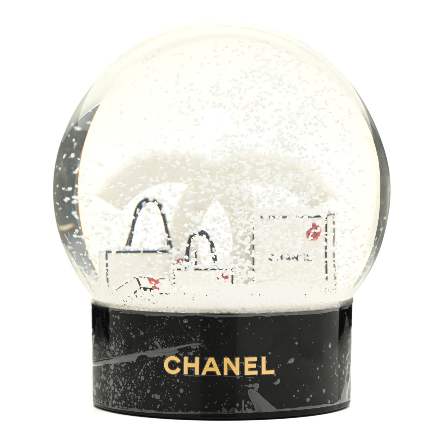 Chanel Glass CC Shopping Bag Snow Globe 3 of 6