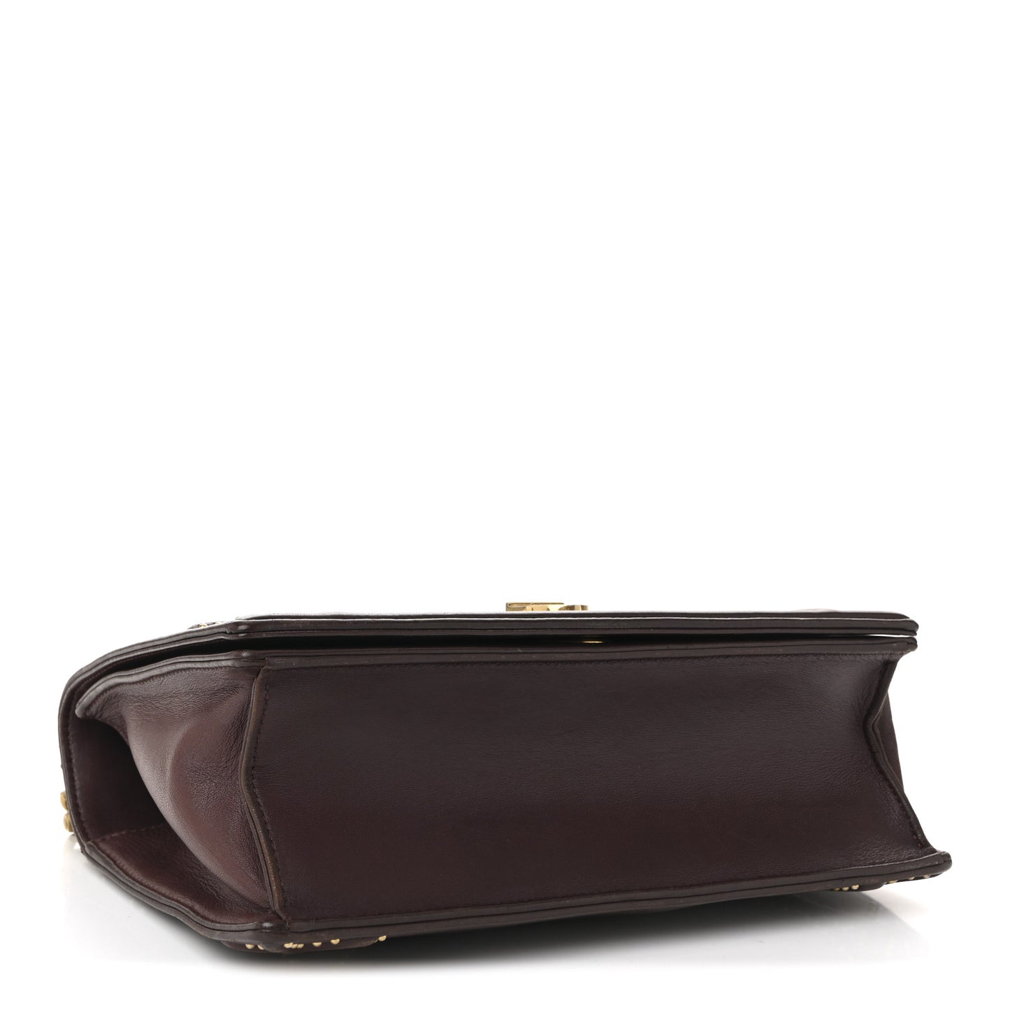 Lambskin Studded Medium Diorama Flap Bag Burgundy