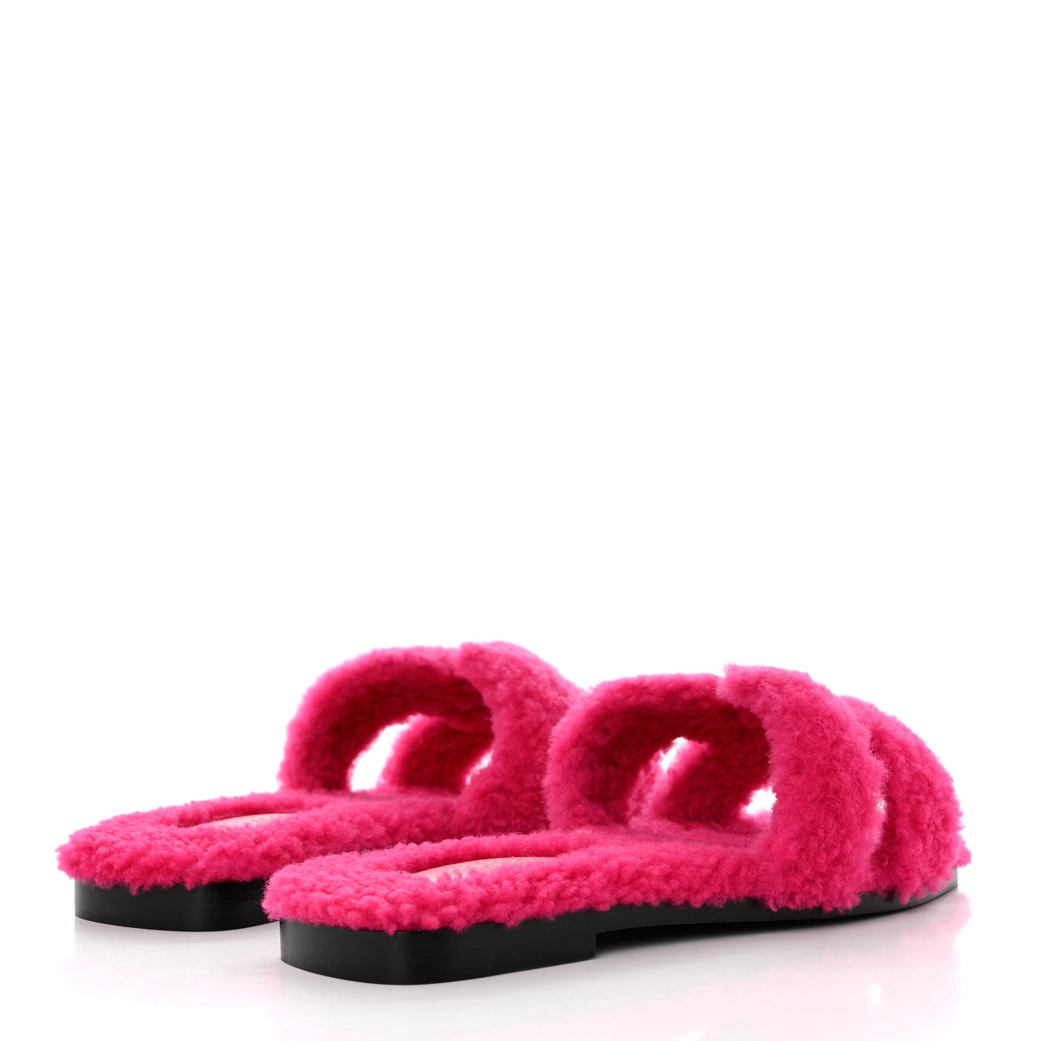 Hermes Woolskin Oran Sandals 36 Rose Fuchsia 4 of 9