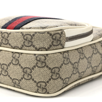 Gucci GG Supreme Monogram Web Mini Ophidia Double Zip Messenger Bag Beige Ebony Mystic White 10 of 10