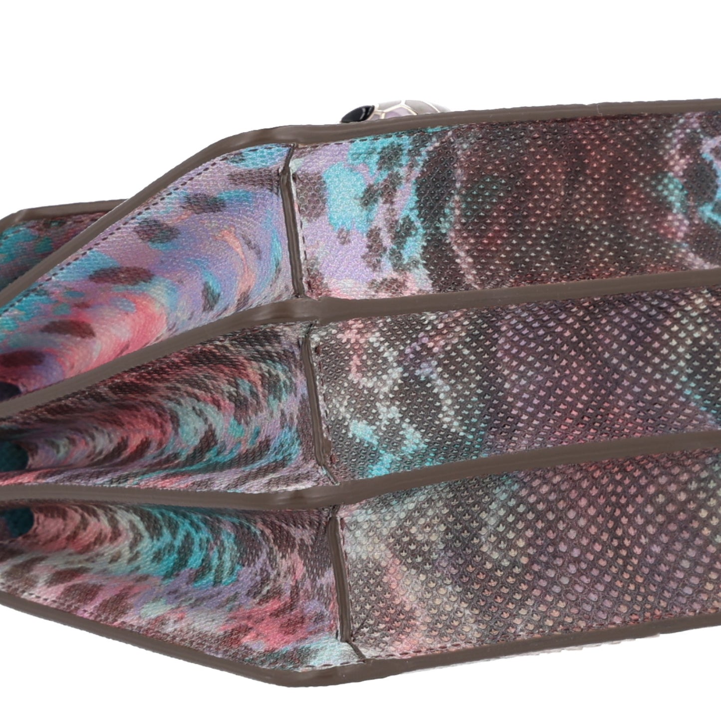 Metallic Karung Serpenti Forever Top Handle Multicolor