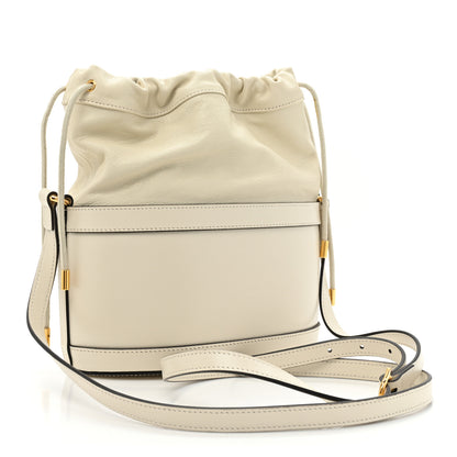 Gucci Azalea Sakai Calfskin Horsebit 1955 Drawstring Bucket Bag Mystic White 3 of 10