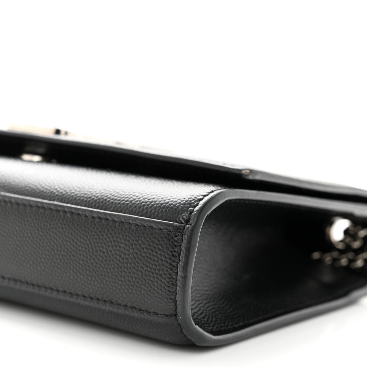 Saint Laurent Grain De Poudre Small Monogram Kate Satchel Black 10 of 12
