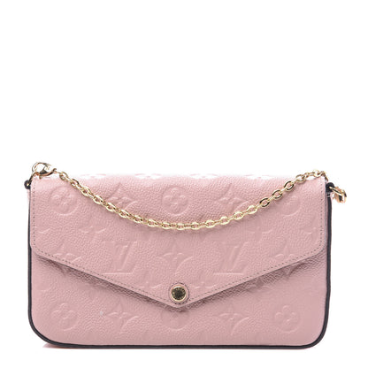 Louis Vuitton Empreinte Pochette Felicie Chain Wallet Rose Poudre 1 of 12