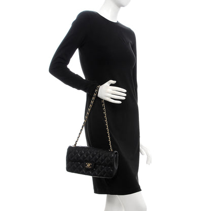 Chanel Caviar Quilted East West Flap Black 2 of 7