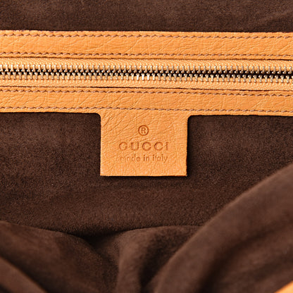 Gucci Ostrich Bamboo Bullet Bag Tan 6 of 13