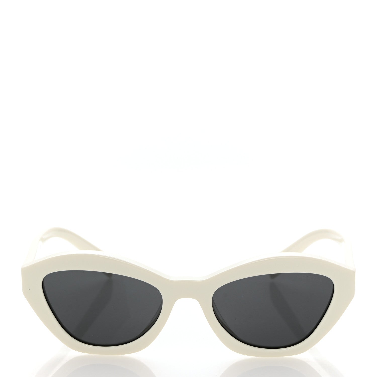 Prada Acetate Logo Butterfly Sunglasses SPR A02 White 2 of 8