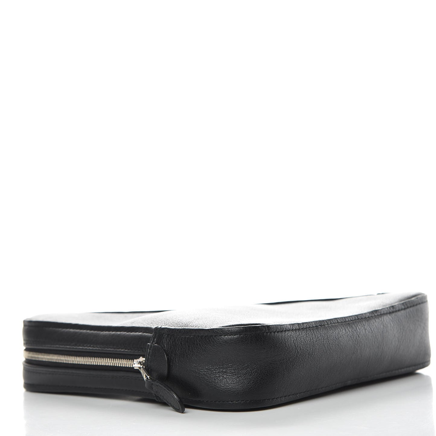 Calfskin M Triangle Pouch Black