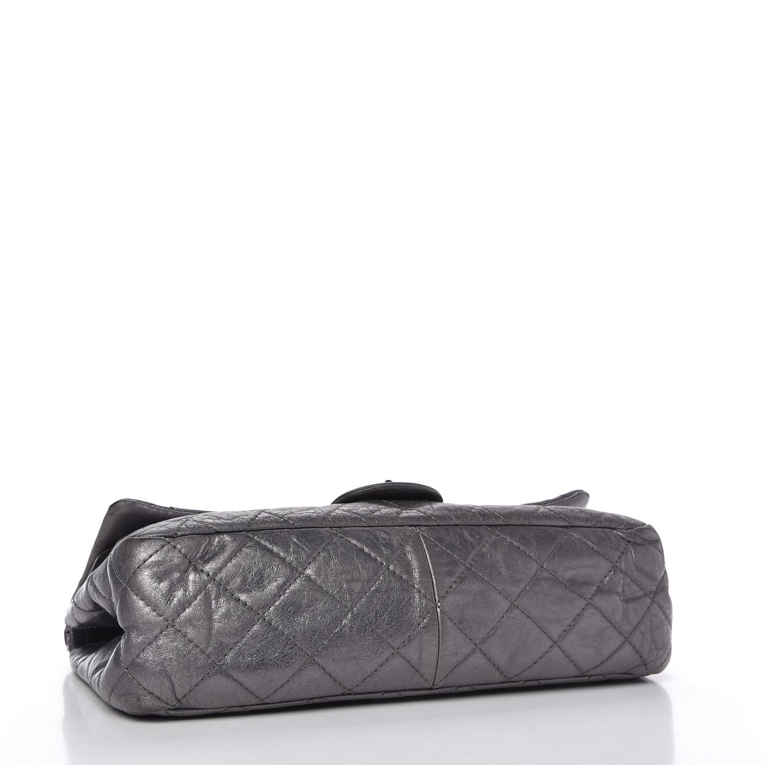 Chanel Metallic Aged Calfskin Quilted 2.55 Reissue 226 Flap Dark Silver 4 of 13