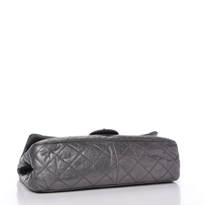 Chanel Metallic Aged Calfskin Quilted 2.55 Reissue 226 Flap Dark Silver 4 of 13