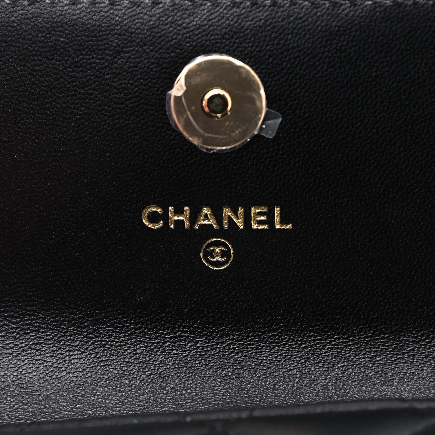 Chanel Lambskin Quilted CC Hook Card Holder Black 6 of 12