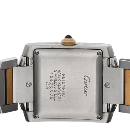 Cartier Stainless Steel 18K Yellow Gold 28mm Tank Francaise Automatic Watch 4 of 4