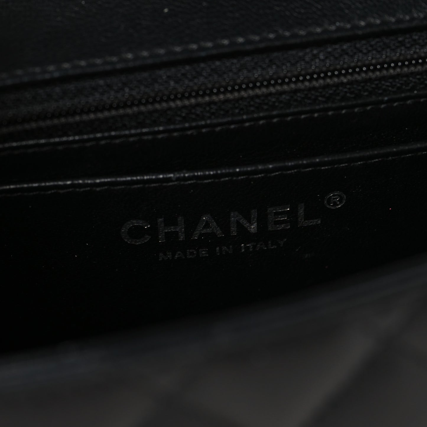 Lambskin Quilted Mini Square Flap Black
