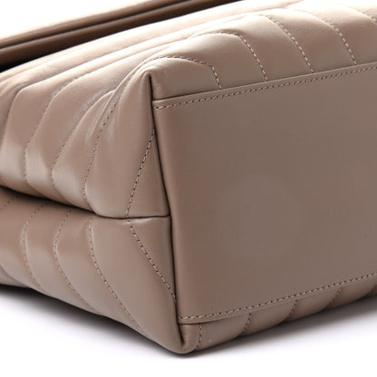 Saint Laurent Calfskin Y Quilted Monogram Medium Loulou Chain Satchel Dark Beige 8 of 9