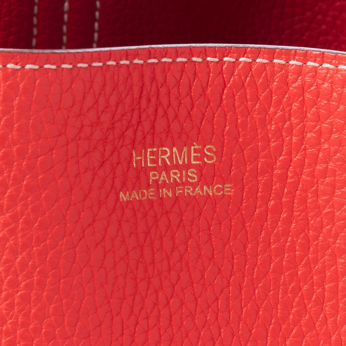 Hermes Taurillon Clemence Double Sens Reversible Tote 36 Rose Jaipur Bougainvillea 7 of 8