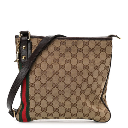 Gucci Monogram Web Jolicoeur Charms Messenger Dark Brown 1 of 11