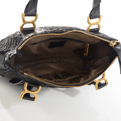 Chloe Python Small Marcie Satchel Black 5 of 8