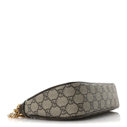 Gucci GG Supreme Monogram Textured Dollar Calfskin Web Small Ophidia GG Handbag Beige Ebony New Acero 4 of 12