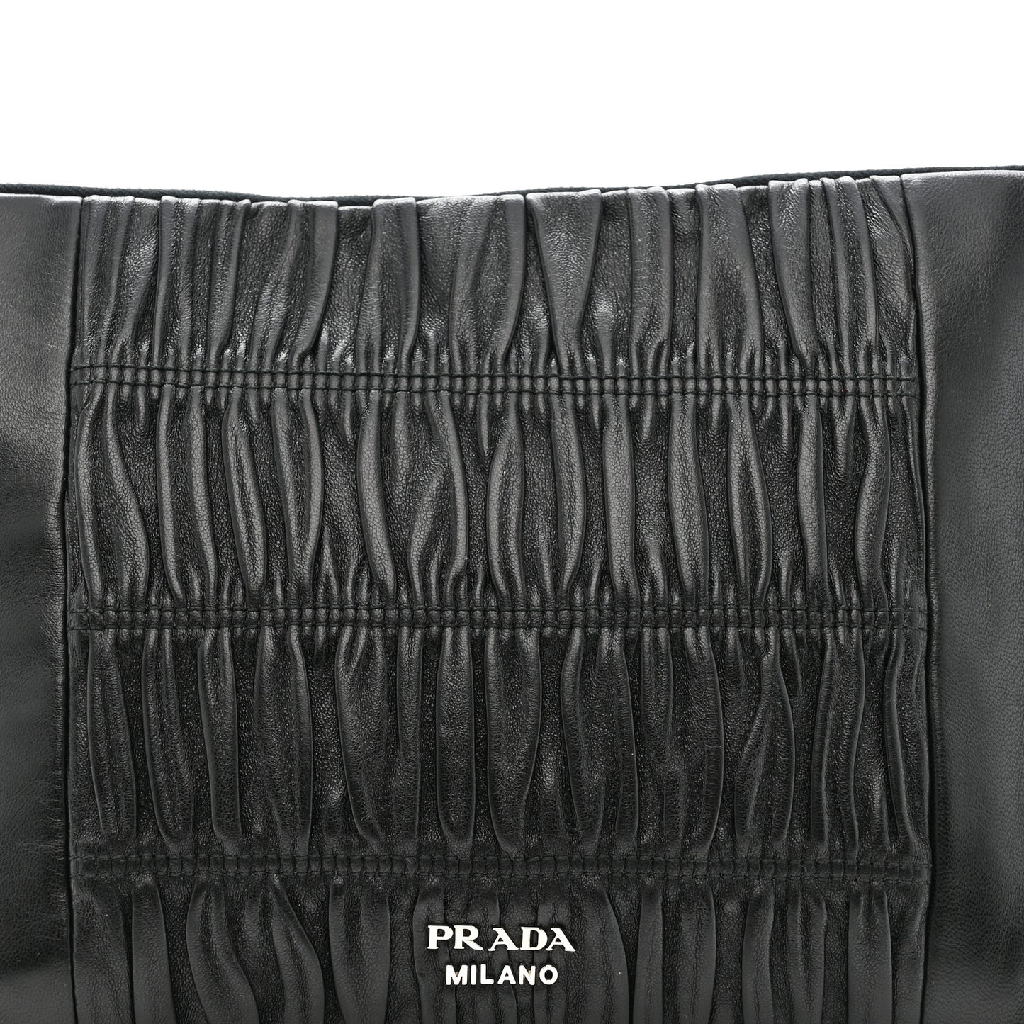 Nappa Gaufre Clutch Nero Black