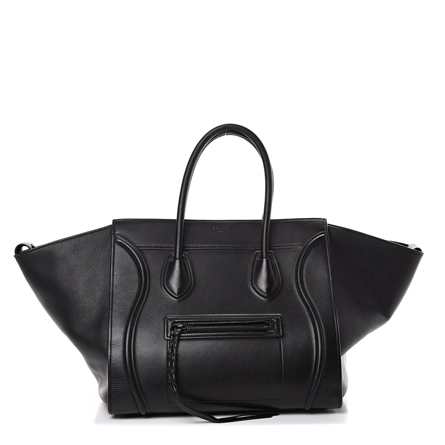 Supple Calfskin Medium Phantom Luggage Black