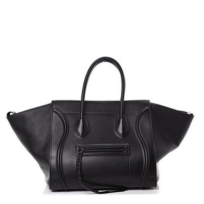 Celine Supple Calfskin Medium Phantom Luggage Black 1 of 17