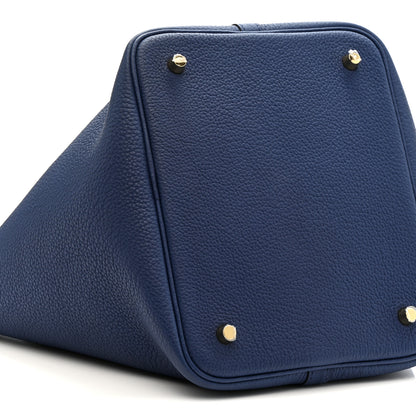Hermes Taurillon Clemence Picotin Lock 22 MM Bleu Saphir 9 of 11