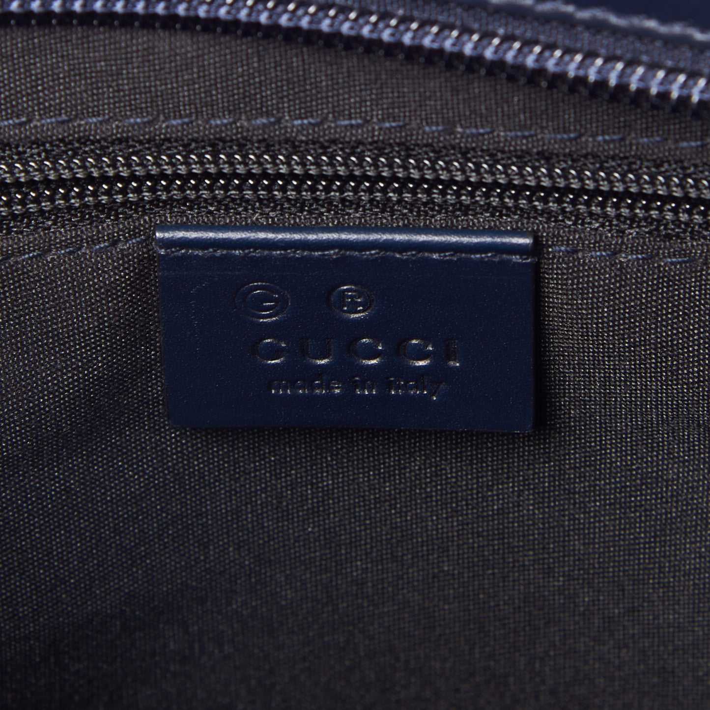 GG Supreme Monogram Web Flat Messenger Bag Navy