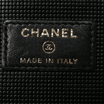 Chanel Calfskin Quilted Pixel Effect Large Flap Wallet Black 5 of 8