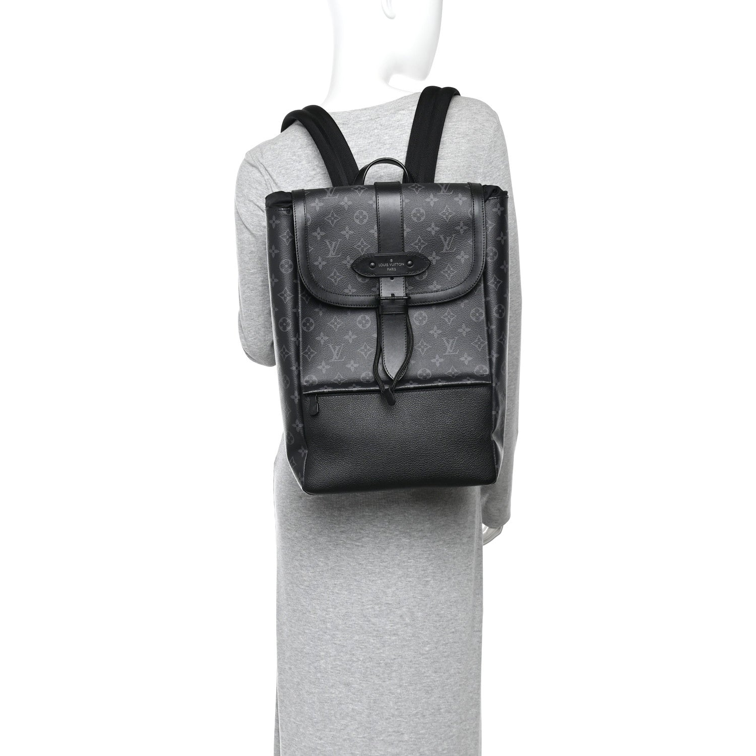 Louis Vuitton Monogram Eclipse Saumur Backpack 2 of 9