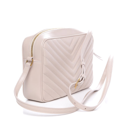 Saint Laurent Calfskin Matelasse Monogram Lou Camera Bag Beige 2 of 9