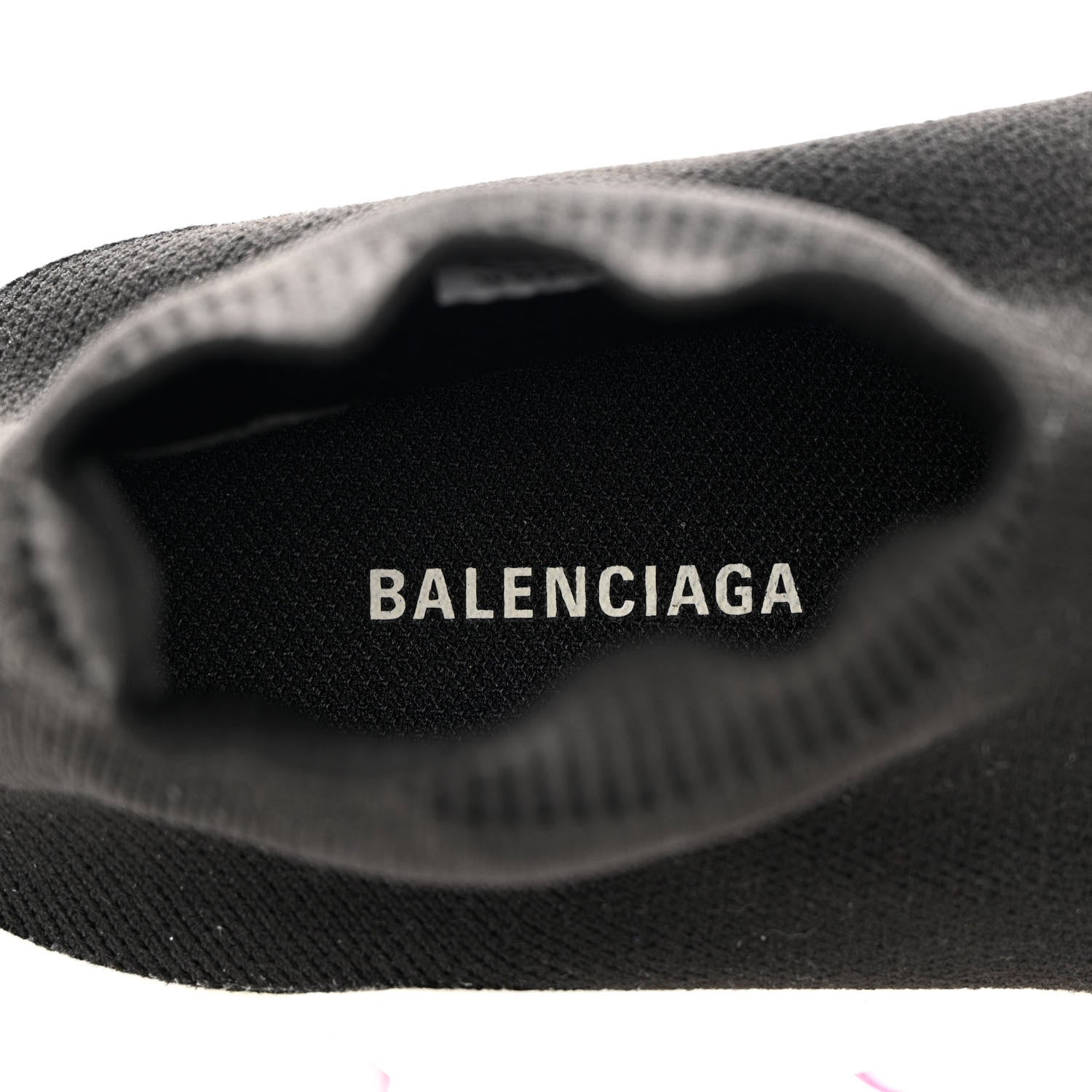 Balenciaga Neoprene Knit Womens Speed Sneakers 35 Black Pink 7 of 12
