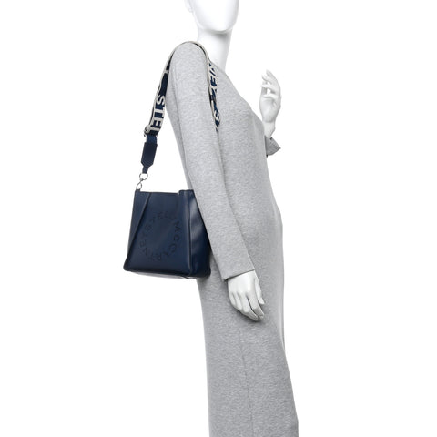 Eco Alter Nappa Perforated Logo Mini Crossbody Navy