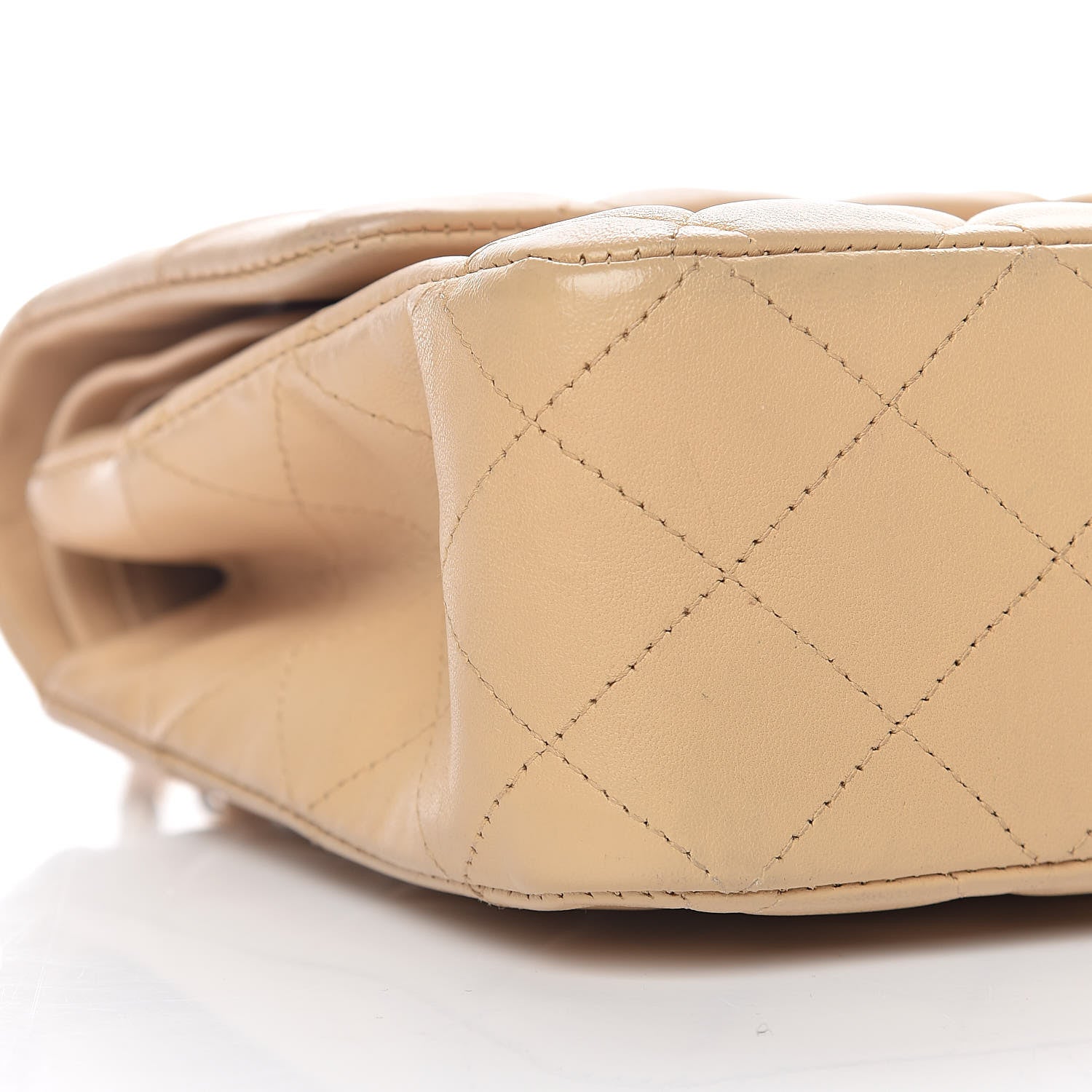 Chanel Lambskin Quilted Medium Double Flap Beige 8 of 12