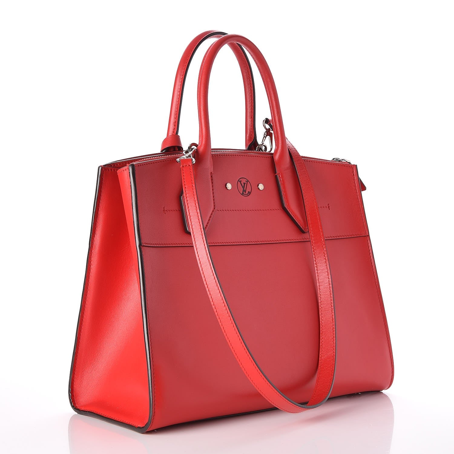 Louis Vuitton Veau Satin City Steamer MM Rubis 3 of 7