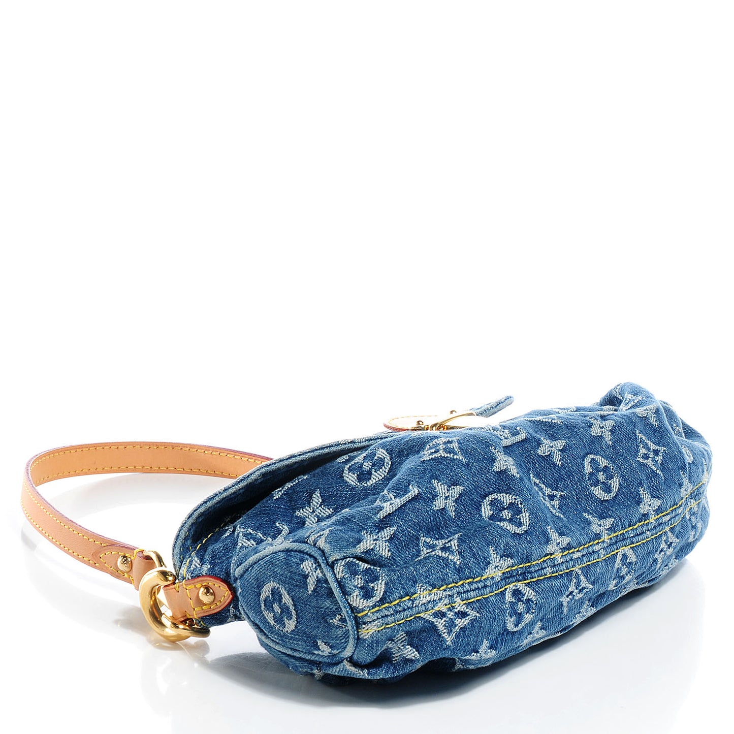 Monogram Denim Mini Pleaty Blue