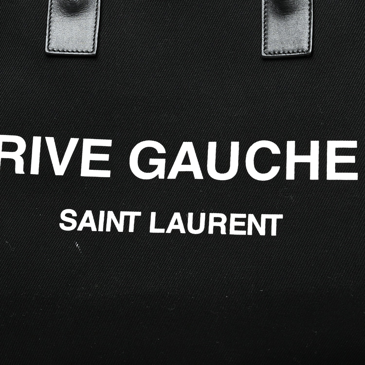 Saint Laurent Linen Calfskin Rive Gauche North South Tote Black 8 of 10