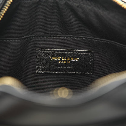 Saint Laurent Calfskin Matelasse Monogram Lou Camera Bag Black 2 of 10