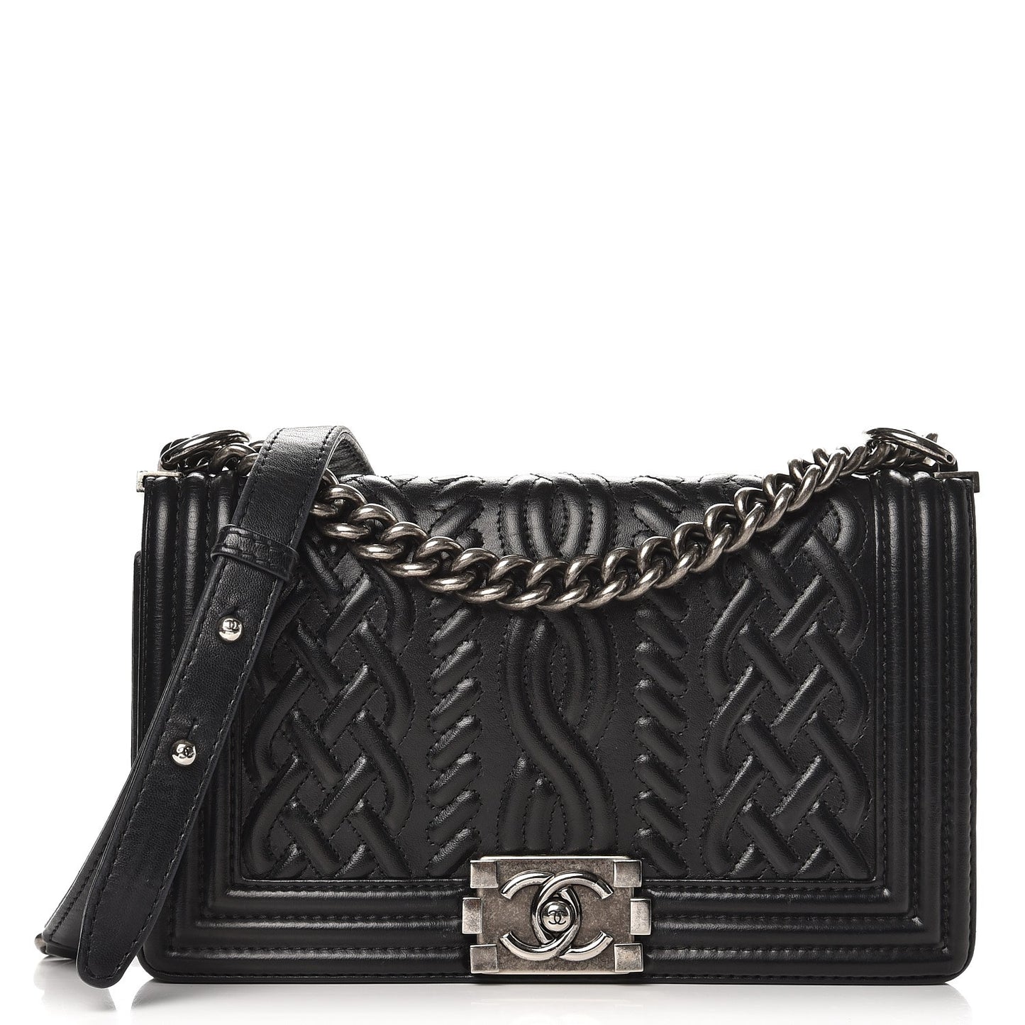 Lambskin Medium Celtic Boy Flap Black