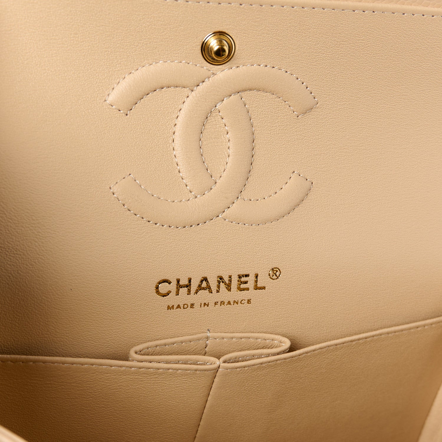 Chanel Caviar Quilted Small Double Flap Beige 6 of 13