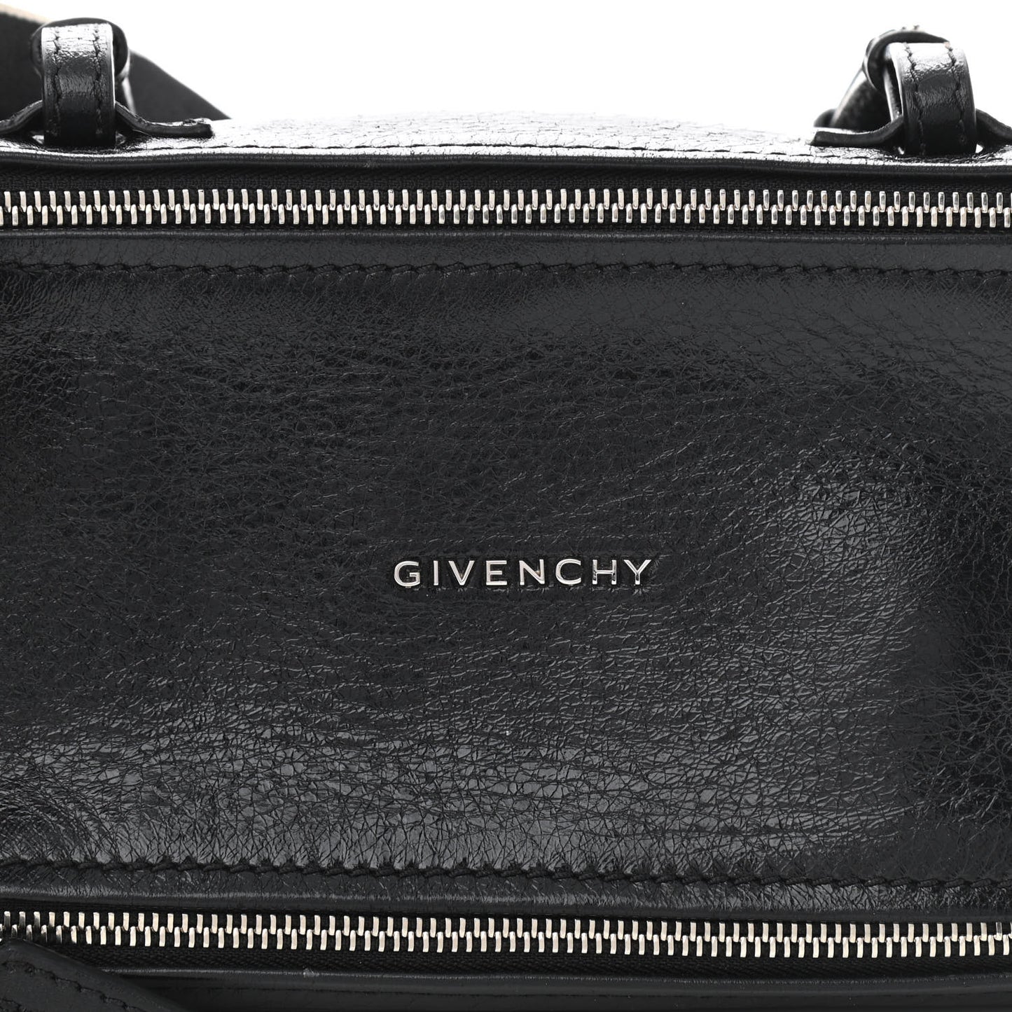 Crackled Patent 4G Small Pandora Black